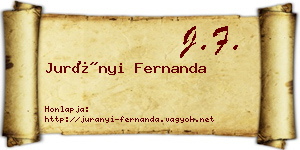 Jurányi Fernanda névjegykártya